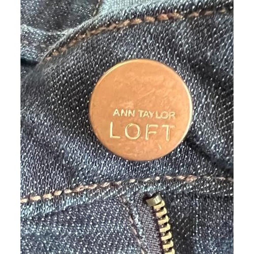 Loft Outlet Jeans Size 8 Modern Skinny Crop Mid Rise Button Fly Distressed